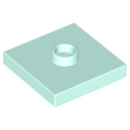 Lego NEW - Plate Modified 2 x 2 with Groove and 1 Stud in Center (Jumper)~ [Light Aqua]