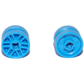 Lego NEW - Wheel 14mm D. x 9.9mm with Center Groove Fake Bolts and 6 Double Spokes~ [Dark Azure]