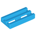 Lego NEW - Tile Modified 1 x 2 Grille with Bottom Groove~ [Dark Azure]
