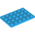 Lego NEW - Plate 4 x 6~ [Dark Azure]