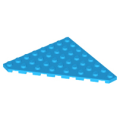 Lego NEW - Wedge Plate 8 x 8 Cut Corner~ [Dark Azure]
