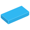 Lego NEW - Tile 1 x 2 with Groove~ [Dark Azure]