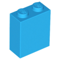 Lego NEW - Brick 1 x 2 x 2 with Inside Stud Holder~ [Dark Azure]