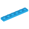 Lego NEW - Plate 1 x 6~ [Dark Azure]