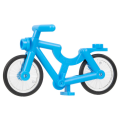 Lego NEW - Bicycle with Trans-Clear Wheels with Molded Black Hard Rubber Tires (4719 ~ [Dark Azure]