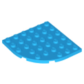 Lego NEW - Plate Round Corner 6 x 6~ [Dark Azure]