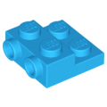 Lego NEW - Plate Modified 2 x 2 x 2/3 with 2 Studs on Side~ [Dark Azure]