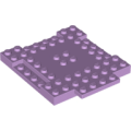 Lego NEW - Brick Modified 8 x 8 x 2/3 with 1 x 4 Indentations and 1 x 4 Plate~ [Lavender]