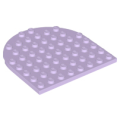 Lego NEW - Plate Round 8 x 8 Rounded End~ [Lavender]