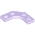 Lego NEW - Plate Round Corner 3 x 3 with 2 x 2 Curved Cutout~ [Lavender]