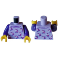 Lego NEW - Torso Sweater with White Dark Purple and Dark Pink Unicorn Heads Pattern /D~ [Lavender]
