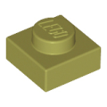 Lego Used - Plate 1 x 1~ [Olive Green]