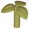 Lego NEW - Plant Stem with Bar 3 Leaves and Small Pin Hole~ [Olive Green]