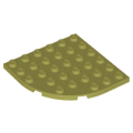 Lego Used - Plate Round Corner 6 x 6~ [Olive Green]