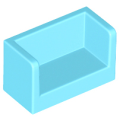 Lego NEW - Panel 1 x 2 x 1 with Rounded Corners and 2 Sides~ [Medium Azure]