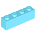 Lego NEW - Brick 1 x 4~ [Medium Azure]