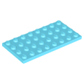 Lego NEW - Plate 4 x 8~ [Medium Azure]