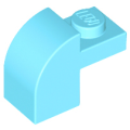 Lego Used - Slope Curved 2 x 1 x 1 1/3 with Recessed Stud~ [Medium Azure]