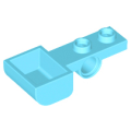 Lego NEW - Plate Modified 1 x 2 with Pin Hole and Bucket (Catapult)~ [Medium Azure]