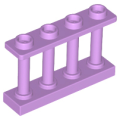 Lego Used - Fence 1 x 4 x 2 Spindled with 4 Studs~ [Medium Lavender]