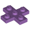 Lego NEW - Plate Modified 3 x 3 Cross~ [Medium Lavender]