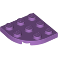 Lego NEW - Plate Round Corner 3 x 3~ [Medium Lavender]