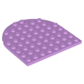 Lego NEW - Plate Round 8 x 8 Rounded End~ [Medium Lavender]