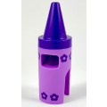 Lego Used - Minifigure Headgear Head Cover Costume Crayon with Molded Dark Purpl~ [Medium Lavender]