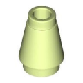 Lego NEW - Cone 1 x 1 with Top Groove~ [Yellowish Green]