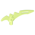 Lego Used - Minifigure Weapon Crescent Blade Serrated with Bar~ [Yellowish Green]
