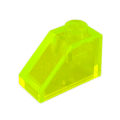 Lego Used - Slope 45 2 x 1~ [Trans-Neon Green]