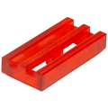 Lego NEW - Tile Modified 1 x 2 Grille with Bottom Groove / Lip~ [Trans-Red]