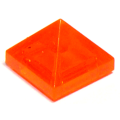 Lego NEW - Slope 45 1 x 1 x 2/3 Quadruple Convex Pyramid~ [Trans-Neon Orange]
