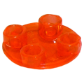 Lego NEW - Plate Round 2 x 2 with Rounded Bottom (Boat Stud)~ [Trans-Neon Orange]