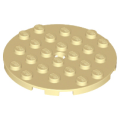 Lego NEW - Plate Round 6 x 6 with Hole~ [Tan]