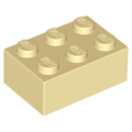 Lego Used - Brick 2 x 3~ [Tan]