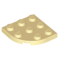 Lego NEW - Plate Round Corner 3 x 3~ [Tan]