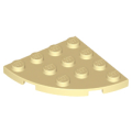 Lego Used - Plate Round Corner 4 x 4~ [Tan]