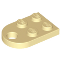 Lego Used - Plate Modified 2 x 3 with Hole~ [Tan]