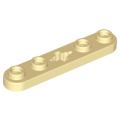 Lego NEW - Technic Plate 1 x 5 with Smooth Ends 4 Studs and Center Axle Hole~ [Tan]