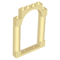 Lego NEW - Door Frame 1 x 6 x 7 Arched with Notches and Rounded Pillars~ [Tan]
