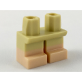Lego NEW - Legs Short with Molded Light Nougat Lower Legs / Boots Pattern~ [Tan]