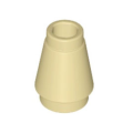 Lego NEW - Cone 1 x 1 with Top Groove~ [Tan]