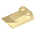 Lego NEW - Slope Curved 3 x 2 x 2/3 with 2 Studs Wing End~ [Tan]