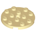 Lego NEW - Plate Round 4 x 4 with Hole~ [Tan]