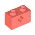 Lego NEW - Technic Brick 1 x 2 with Axle Hole~ [Coral]