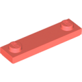 Lego NEW - Plate Modified 1 x 4 with 2 Studs with Groove~ [Coral]