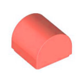 Lego NEW - Slope Curved 1 x 1 x 2/3 Double~ [Coral]