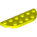 Lego NEW - Plate Round Corner 2 x 6 Double~ [Neon Yellow]