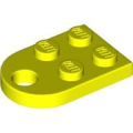Lego NEW - Plate Modified 2 x 3 with Hole~ [Neon Yellow]